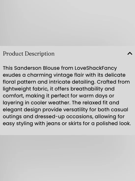 LoveShackFancy Sanderson Pink Floral Blouse - Picture 11 of 12